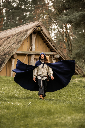 Wollumhang mit langer Kapuze "Hervir" in Blau – Authentischer Schutz für Mittelalter-Enthusiasten