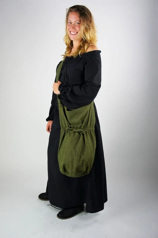 Umhängetasche "Leti" in Grün – Praktisches Accessoire für Mittelalter und LARP