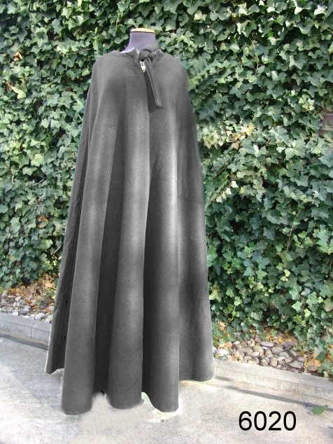 [6020gr] Mittelalterumhang ohne Kapuze "Kuno" in Grau – Schlichtes und authentisches Accessoire für historische Gewandungen