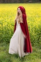 Umhang mit Borte und Metallspange, Mantel Halbkreismantel aus Wolle - Gewand für Mittelalter, Larp und Reenactment