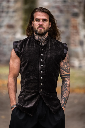 Geknöpftes Samt Wams aus Baumwolle -  Kostüme und Larp, Fantasy Gewandung