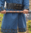 Robuster Wikinger-Gürtel „Anike“ – Schwarzer Ledergürtel für Mittelalter & LARP