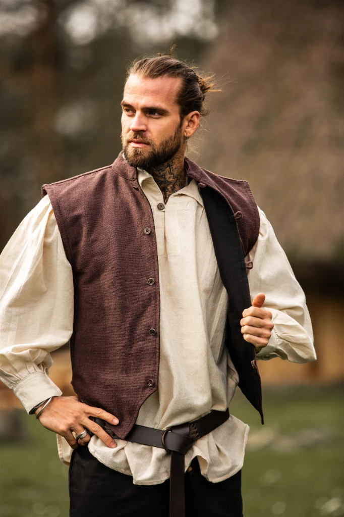 Handgewebte Weste  -  Kostüme und Larp, Fantasy Gewandung (XS)