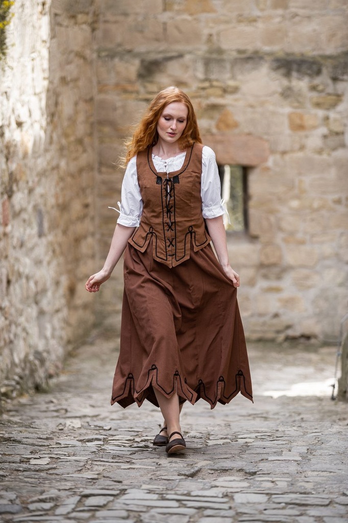 Mieder Weste aus Baumwolle - Kostüme und Larp, Fantasy Gewandung (S)