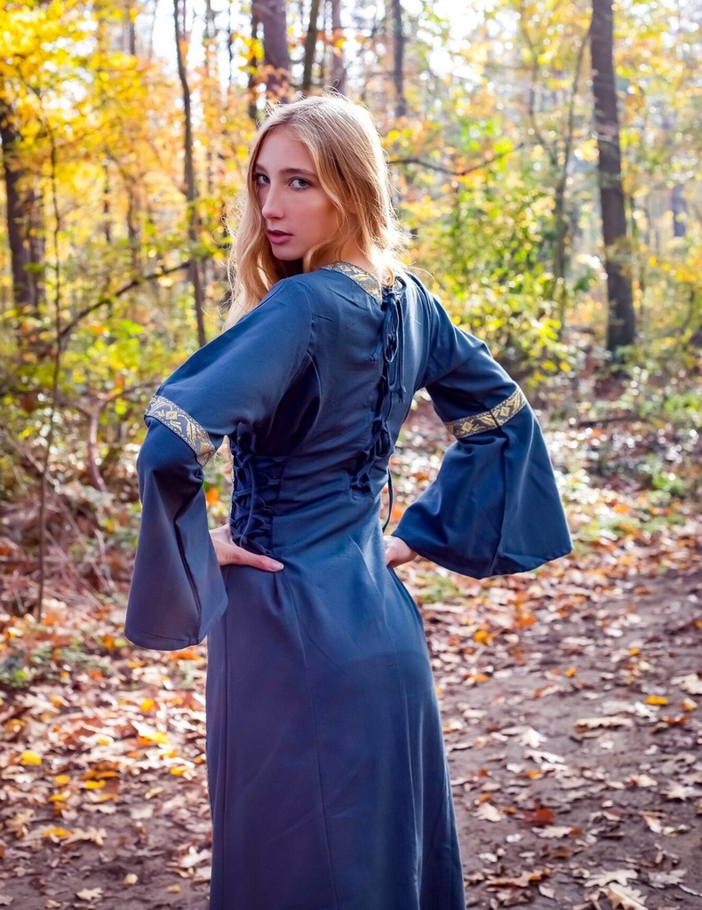 Mittelalterkleid 'Allet' mit seitl. und Rücken-Schnürung (S)