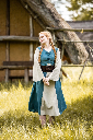 Mittelalter-Baumwollkleid „Ilse“ – Feminine Eleganz mit individueller Passform