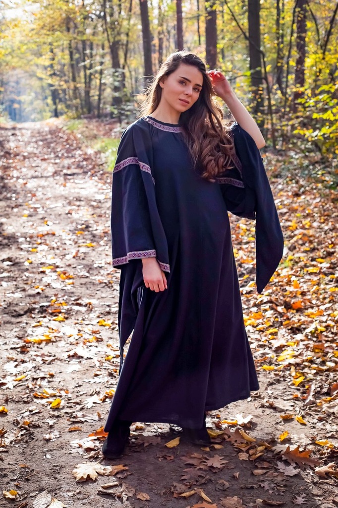 Mittelalterkleid mit weiten Tütenärmeln "Ariel"