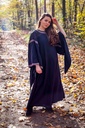 Trompetenärmelkleid „Ida“ – Mittelalterliche Eleganz in Schwarz