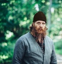 Wikingerkappe "Ari" Wolle dunkelbraun - Wikinger Mittelalter Larp Reenactment