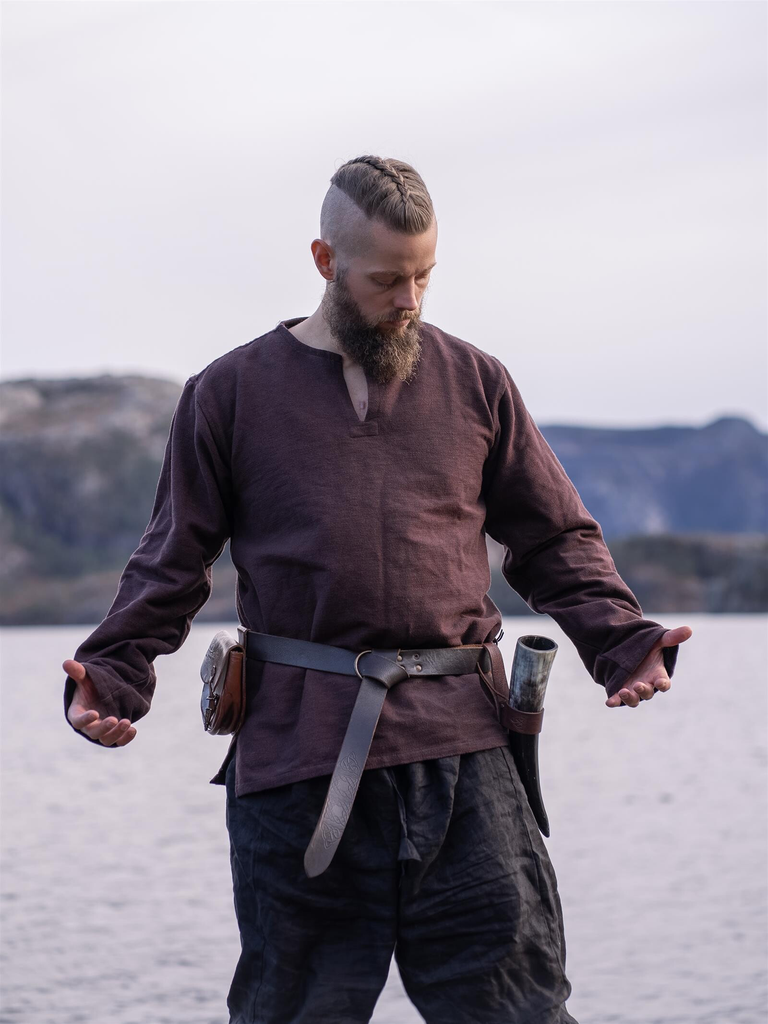 Wikingertunika „Ivar“ – Robuste Authentizität in Braun (S)