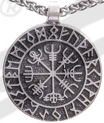 [P-5105-1] Anhänger VEGVISIR , silberfarben