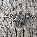 Haarspange „Celtic Triangle“ – Silberfarbene Knotenspange aus Zamak