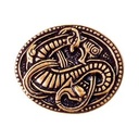 Wikinger-Zierniete – Oval / XL mit Midgardschlange-Motiv