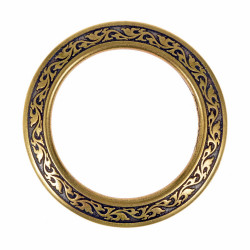 LARP-Gürtelring mit floraler Ornamentik – Ø 70 mm, antik-messing oder antik-silber (silber)