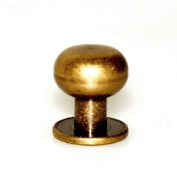 Großer Beiltaschenknopf – 5er-Set in Altmessing oder Altsilber (für Leder 2–3 mm) (silber)