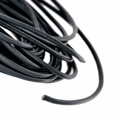 Endloslederband 1 mm / laufender Meter (schwarz)