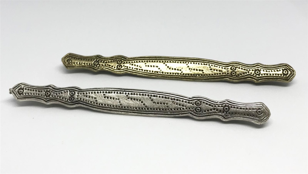 [KV4-1] Wikinger Kettenverteiler „Birka“ silberfarben – 2er-Set Replik 94 mm für Schildmaiden-Gewand