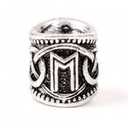 Runen-Haarperle „Ehwaz“ – Wikinger-Bart- und Zopfperle mit Rune E, silber- oder messingfarben