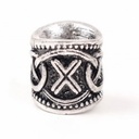 Futhark-Haarperle "Gebo" - 8 mm Loch