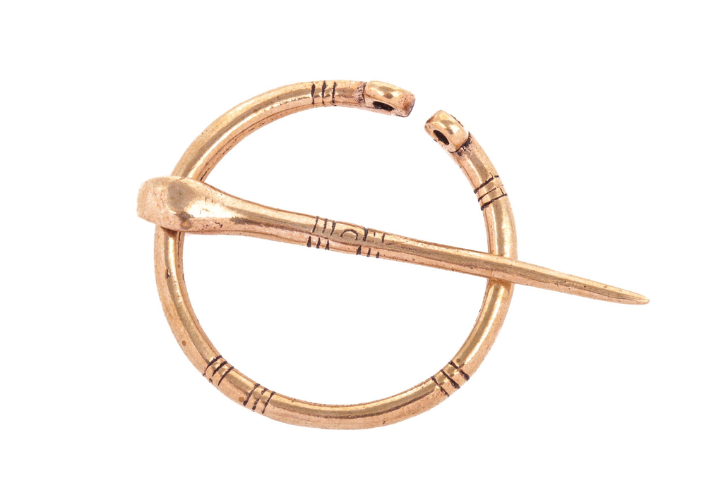 [fb23] Fibel Brosche 'Celtic Cross' aus Bronze - Mittelalter, Larp, Fantasy Schmuck