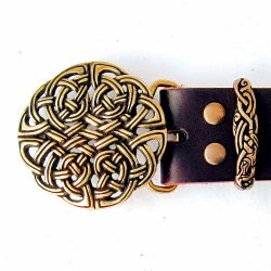 Buckle-Belt 4 cm / Knoten - Kernleder (braun, klein)