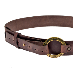 Prachtvoller Ring-Gürtel - 5 cm (braun, mittel (+10%))