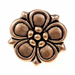 [08 ZN Blume bro.b] Gürtel-Beschlag "Blume" (Bronze)