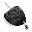 Wikinger-Haarspange Oseberg mit Drachenkopf-Haarnadel aus Leder