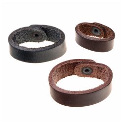[08 Schlau-Le.br.2cm] Gürtelschlaufe aus Leder (braun, 2 cm)