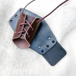 Mittelalter-Armschützer aus Rindsleder - 11 cm