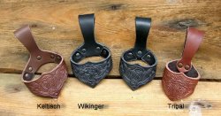 Trinkhornhalter - Mittelalter - Leder