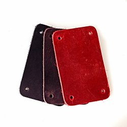 Rechteckige Lederschuppen aus Nubuk - 8x5 cm, 50 St.