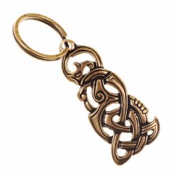 [06 SAH Wik.si] Wikinger Schlüsselanhänger Midgardschlange – nordisches Symbol aus Zamakguss (silber)