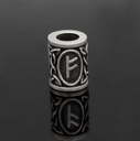 Runen-Perle "Fehu" - 6 mm Loch - Bartschmuck