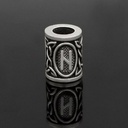 Runen-Perle "Hagalaz" - 6 mm Loch - Bartschmuck