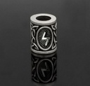 Runen-Perle "Sowilo" - 6 mm Loch - Bartschmuck