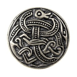 [08 Wi-3 Jelling.si] Wikinger-Zierniete Jelling / L (silber)