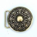 Buckle-Schnalle „Arabeske“ – Florales Ornament für 4 cm Gürtel (Silber oder Messing)