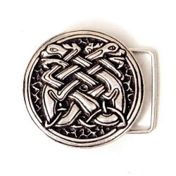 [09 Buck 4 Hu:.fa.si] Buckle-Schnalle / Keltische Hunde (silber)