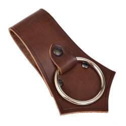Mittelalter-Axthalter mit Ring (braun, silber)
