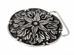 Koppelschnalle Akanthus aus Zamak - 4 cm