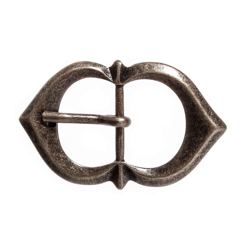 Spitzbogen-Schließe, 40 mm, altmessingfarben
