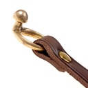 Keltischer Ledergürtel mit Bronzegürtelhaken - 3 cm