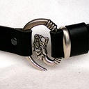 Ledergürtel mit Wolfskopf Gürtelhaken Accessoire für Mittelalter, Larp & Fantasy Gewandung