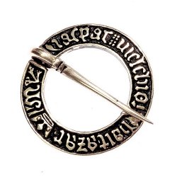 Fürspange mit Schriftzug Replik Bronze