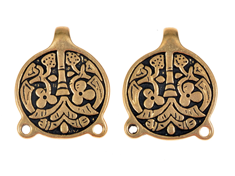 Wadenwickel-Haken mit Floralmotiv - Paar