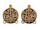 Wadenwickel-Haken mit Floralmotiv - Paar