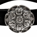 Buckle-Belt 4 cm / Blatt - Spaltleder