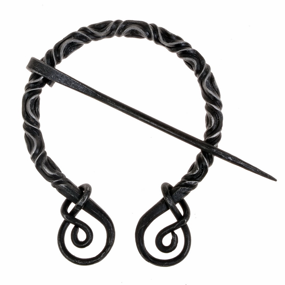 [16 Fi Knot L] Hufeisenfibel verschlungen - 9 x 7 cm