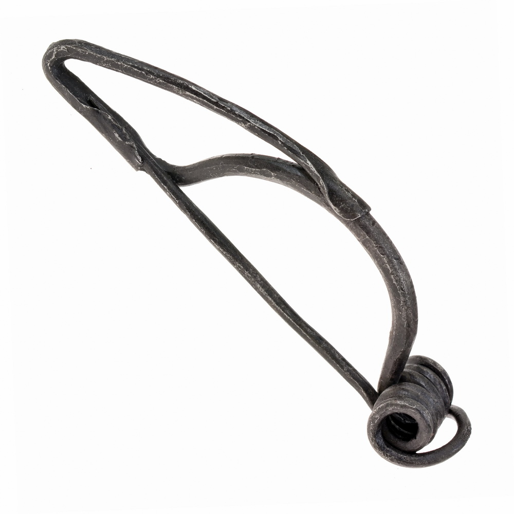 Keltische Spiraldraht-Fibel aus Eisen - 9,5 cm